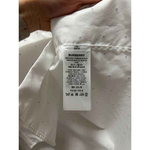 Burberry Crystal Embellished Poplin Dress Shirt Slim Size 15.5 / 39 - Picture 11 of 11